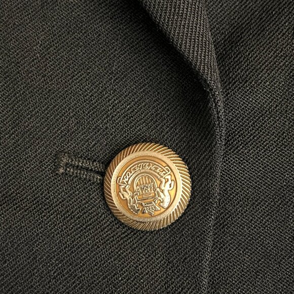 Vintage Pendleton Double Breasted Blazer Jacket 100% Virgin Wool Black Sz 4 - Picture 4 of 10